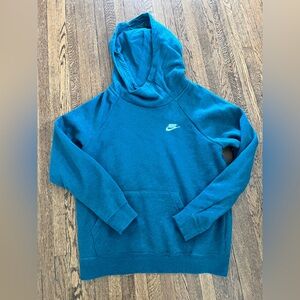 Nike Cowl Neck Hoodie Sweatshirt Teal Blue Women’s Medium